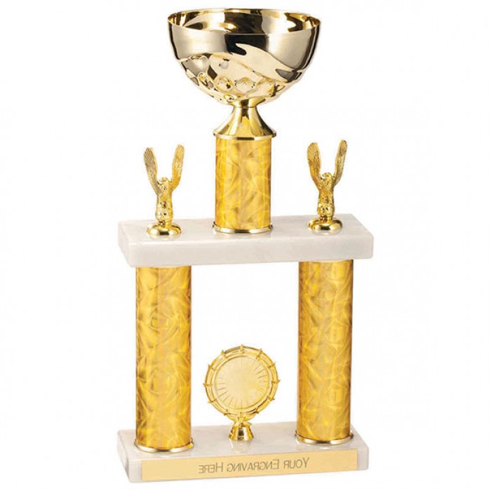 STARLIGHT 2 COLUMN TOWER TROPHY - 35.5CM (AVAILABLE IN 4 SIZES)